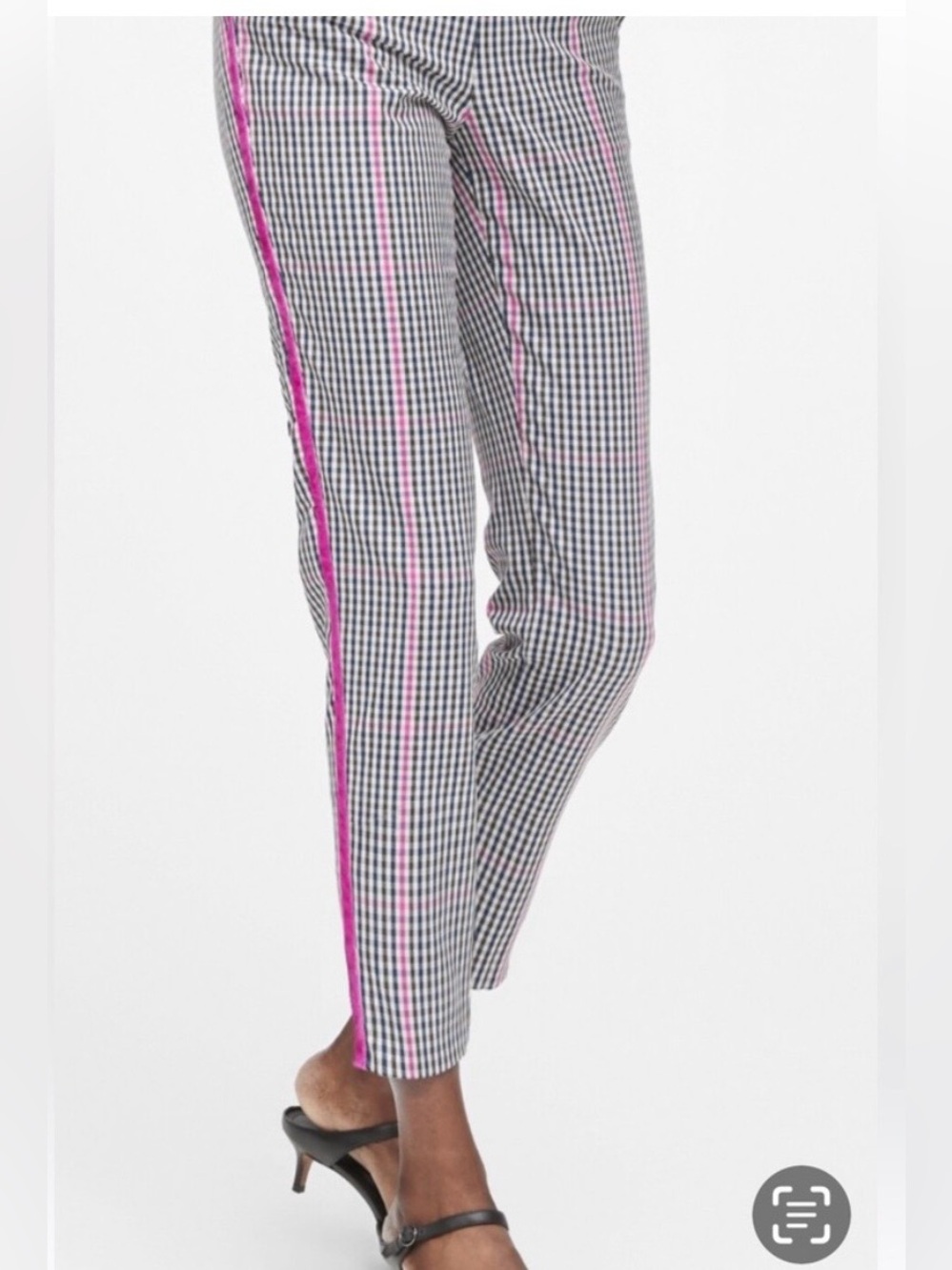 Banana Republic Hayden Pant with Hot Pink Tuxedo Stripe